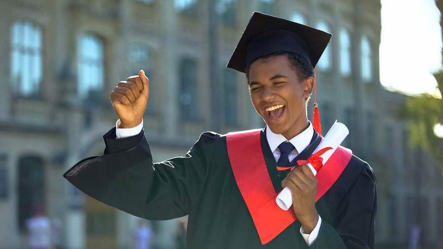 Young male graduate