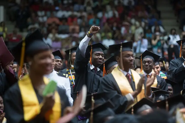 Students at graduation